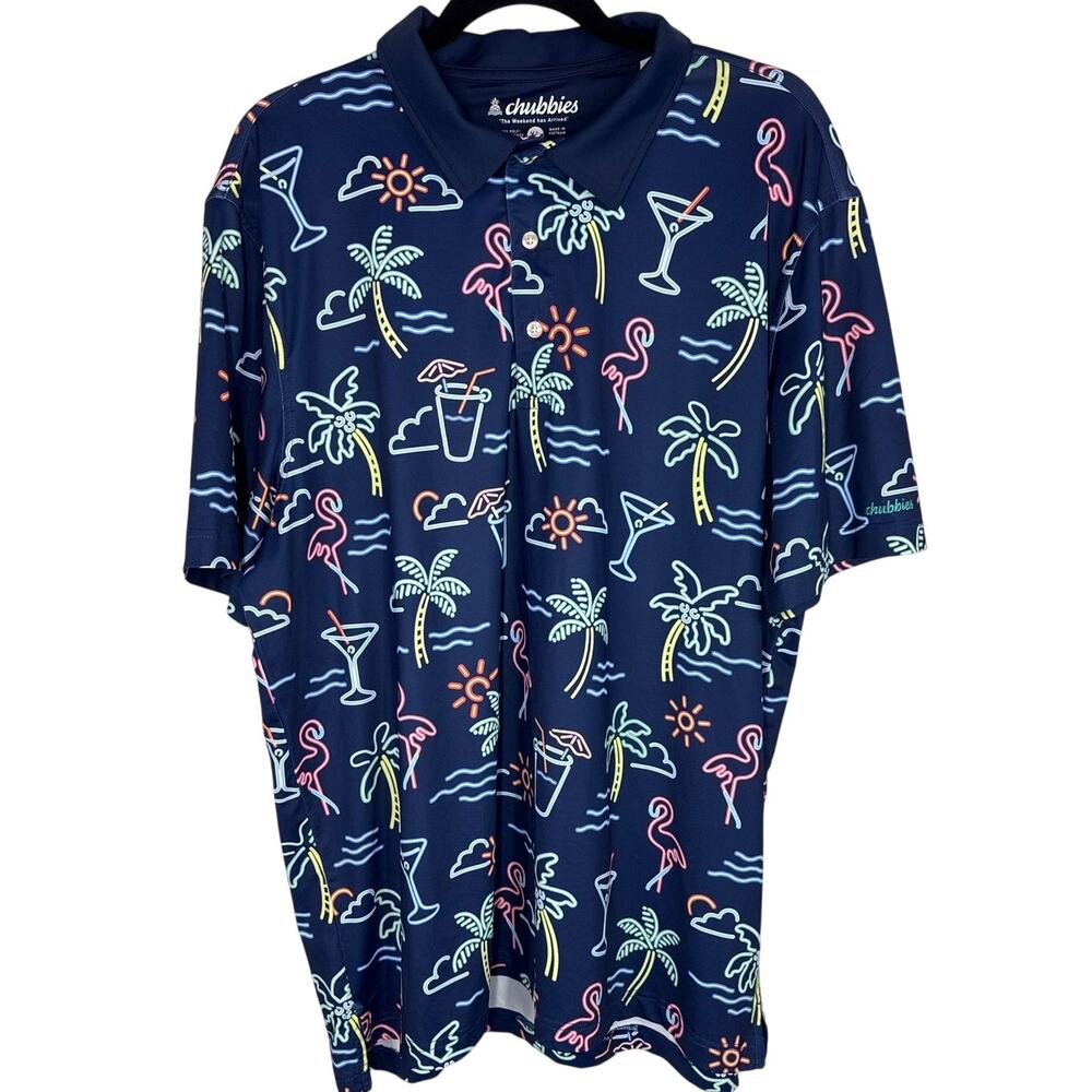 Chubbies The Neon Light Performance Polo, Men's XL